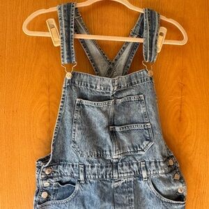 We The Free Blue Denim Overalls